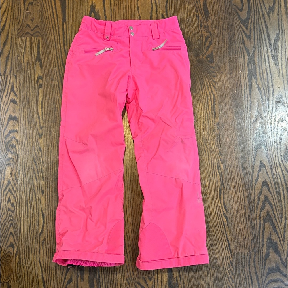 Kids Pink Spyder Snow Pants